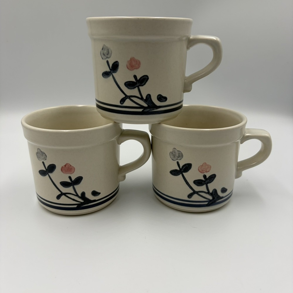 Vintage Pfaltzgraff Windsong Coffee Cups Set of 3